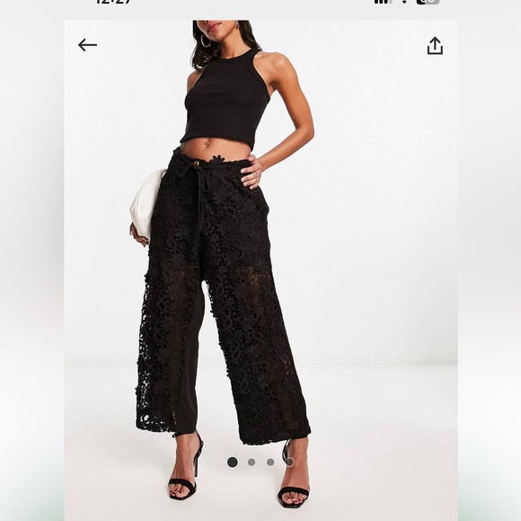 French Connection lace capris pants! Cute for summer evening! - Picture 6 of 6